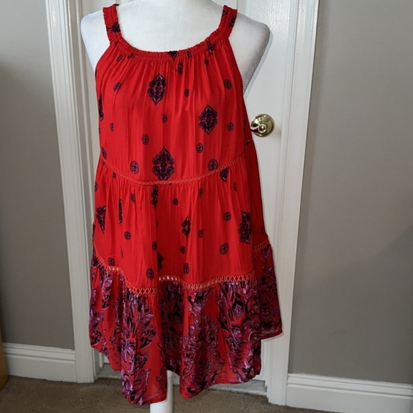 Free People Red Boho Dress. Like New! - Picture 7 of 12